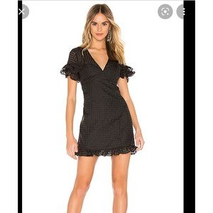 NWT BCBGeneration Size 8 Black Ruffle Sleeve Dress